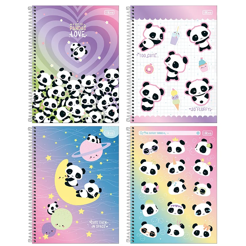 Caderno Cartografia & Desenho Panda Lovely Friend - Tilibra