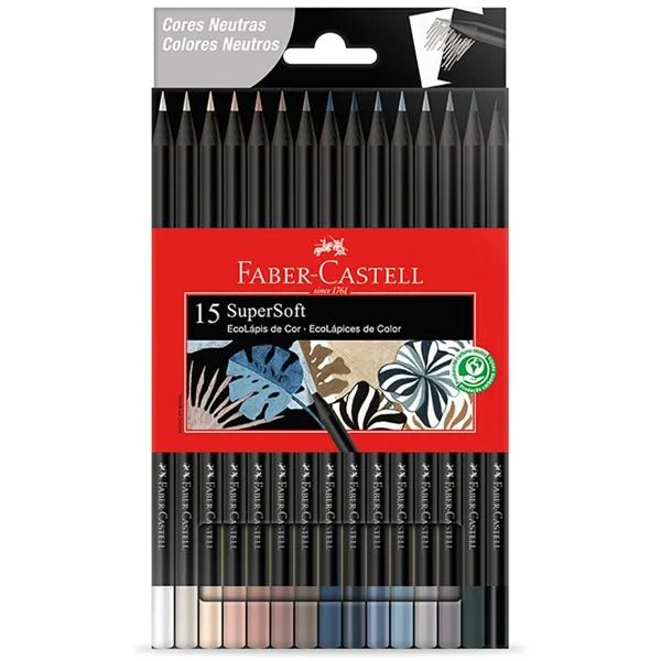 ECOLÁPIS DE COR SUPERSOFT CORES NEUTRAS - FABER-CASTELL