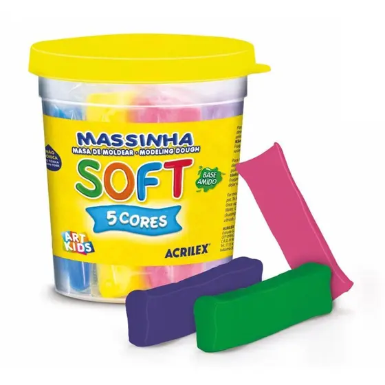 MASSINHA DE MODELAR SOFT 5 CORES - ACRILEX