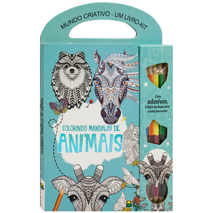 MUNDO CRIATIVO: UM LIVRO-KIT - COLORINDO MANDALAS DE ANIMAIS