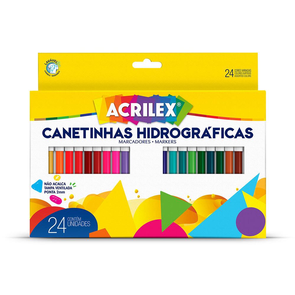 CANETINHAS HIDROGRÁFICAS 24 UNIDADES - ACRILEX