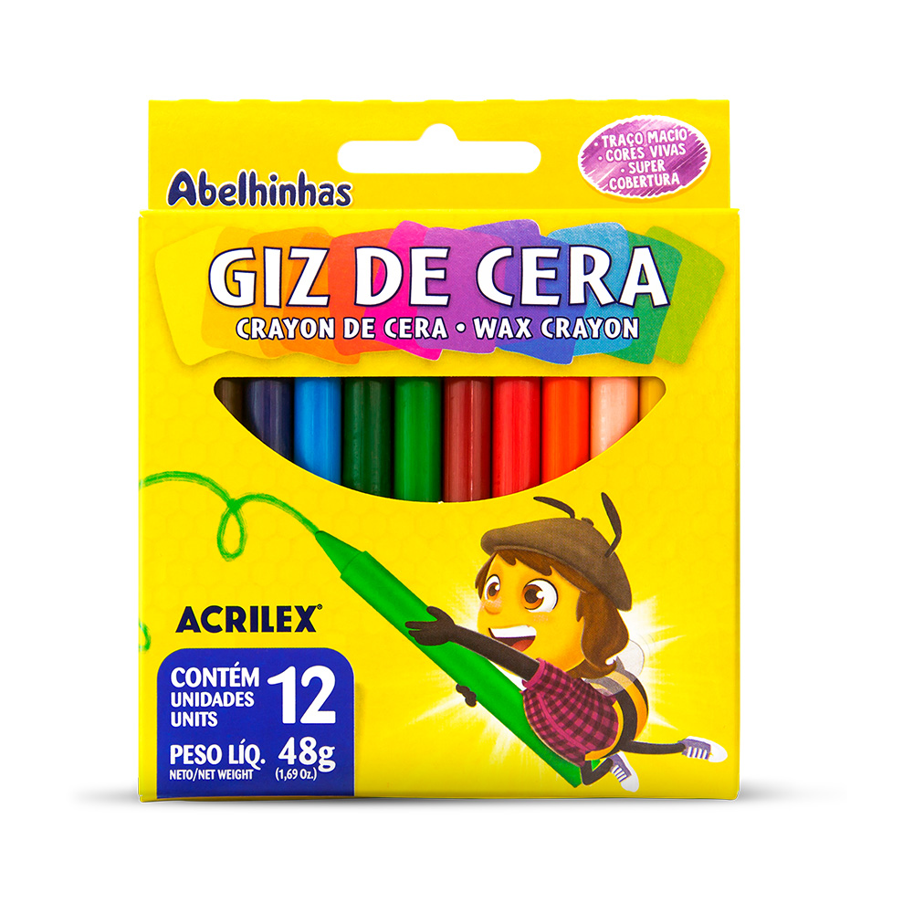 GIZ DE CERA 12 UNIDADES - ACRILEX