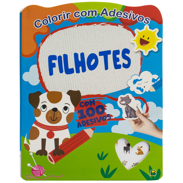 COLORIR COM ADESIVOS - FILHOTES