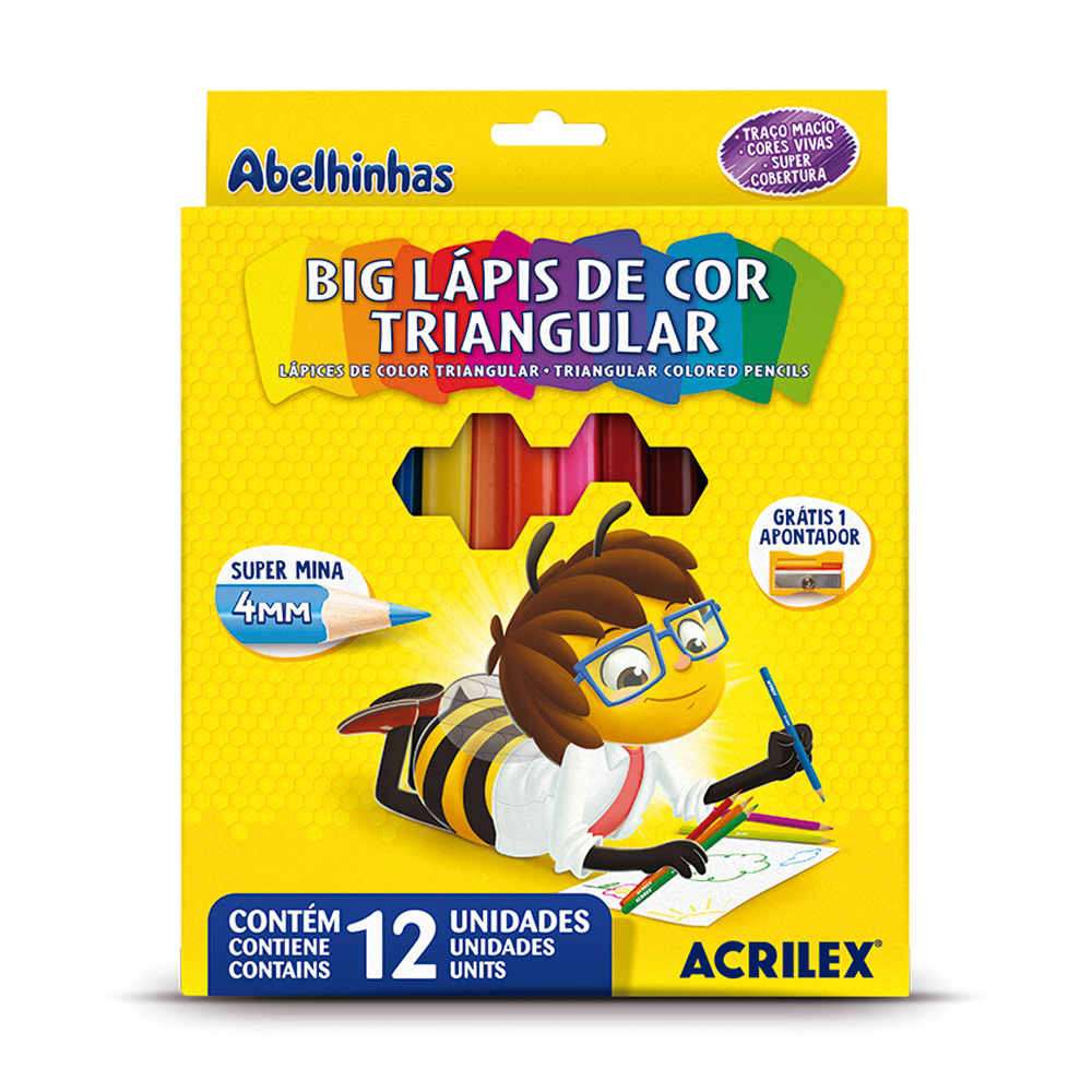 BIG LÁPIS DE COR TRIANGULAR - ACRILEX